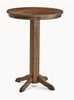 Traditional Pub Table with USB Port- Rustic Dark Brown